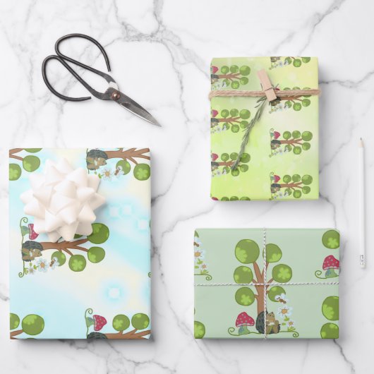 Igel unterm Baum ラッピングペーパーシート (正面)