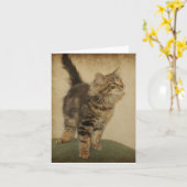 igerの子ネコNotecard カード (黄色い花)