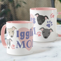 Iggies犬ママイタリアングレイハウンドかわいい漫画ピンク