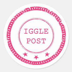 Iggleのポストのステッカー ラウンドシール