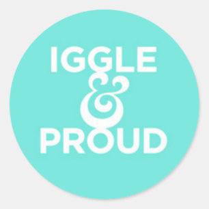 "Iggle及び誇りを持ったな"ステッカー ラウンドシール