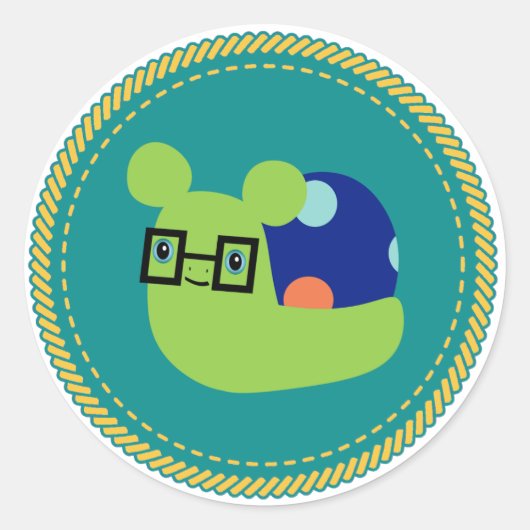 IGGPPCampカタツムリのマスコットシール ラウンドシール (正面)