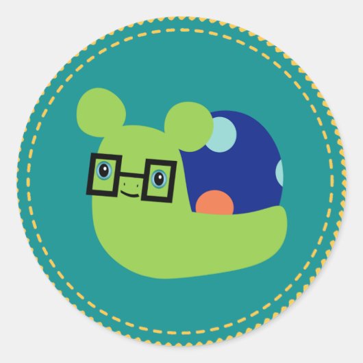 IGGPPCampカタツムリのマスコットシール ラウンドシール (正面)