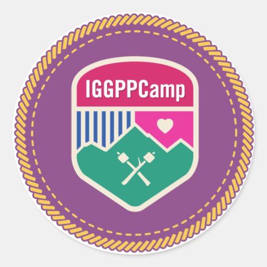 IGGPPCampバッジステッカー ラウンドシール (正面)