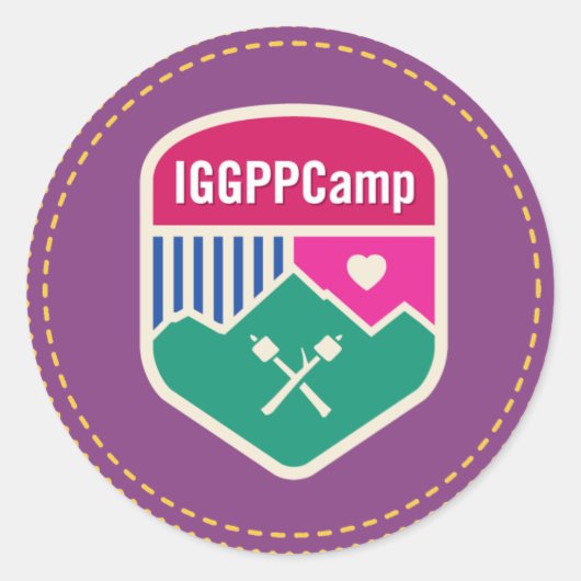 IGGPPCampバッジステッカー ラウンドシール (正面)