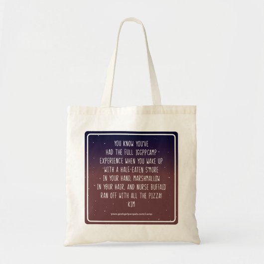 IGGPPCamp引用文トートキム トートバッグ (正面)