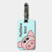 Iggyブタのバッグのラベル ラゲッジタグ (裏面縦)