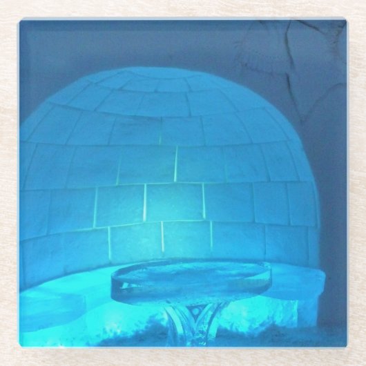 Igloo Room at Hotel de Glace,ケベック,カナダ ガラスコースター (正面)