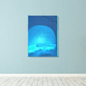 Igloo Room at Hotel de Glace，ケベック，カナダ キャンバスプリント (インサイチュ (ウッドフロア))