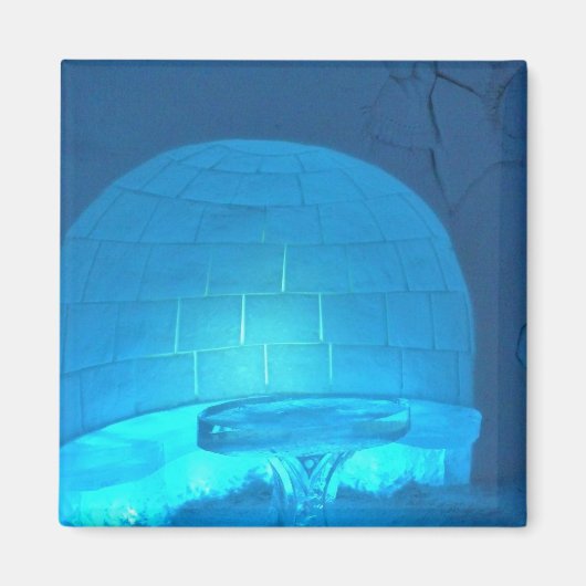 Igloo Room at Hotel de Glace，ケベック，カナダ マグネット (正面)