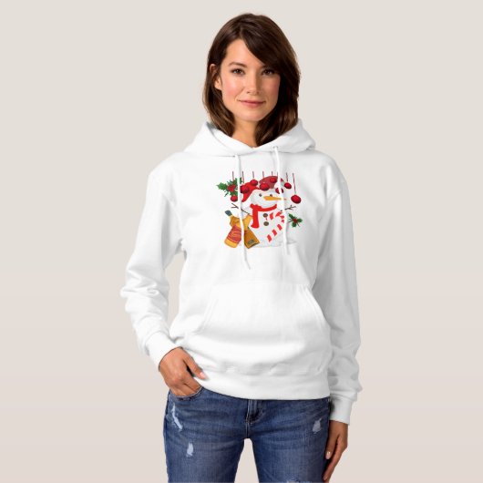 Igloo With Beer – Funny Christmas Hoodie パーカ (正面フル)