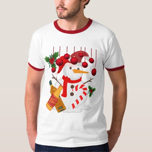 Igloo With Beer – Funny Christmas igloo beer gift Tシャツ (正面)