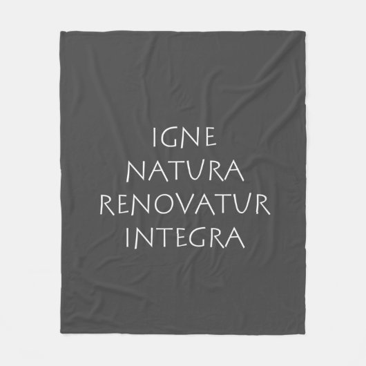Igne natura renovatur integra フリースブランケット (正面)