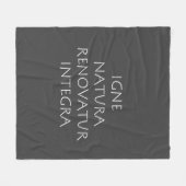Igne natura renovatur integra フリースブランケット (正面(横))