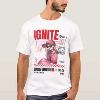 IGNITE Aura Locked - Anime Streetwear Poster Desig Tシャツ