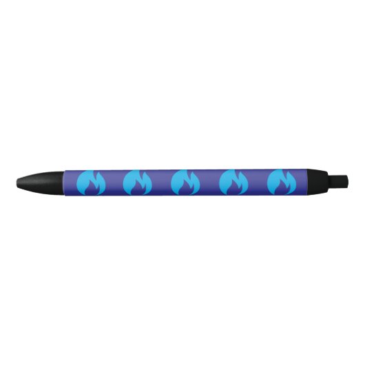 Ignite Blue Flame Pen 黒ボールペン (正面)