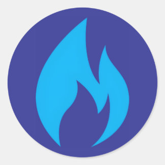 Ignite Blue Flame Sticker ラウンドシール