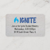 Ignite Invite Card プレイスカード (裏面)