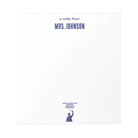 Igniting Passion Scientific Exploration Constantly ノートパッド (正面)