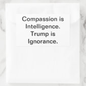 Ignorant Trump No Compassion Hankamer Artjunkhaus 長方形シール (バッグ)