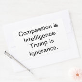 Ignorant Trump No Compassion Hankamer Artjunkhaus 長方形シール (封筒)
