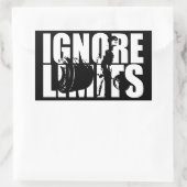 IGNORE LIMITS – デッドリフトトレーニング やる気を起こさせる 長方形シール (バッグ)