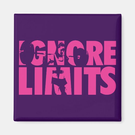 IGNORE LIMITS – 女性のトレーニング やる気を起こさせる マグネット (正面)