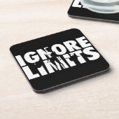 IGNORE LIMITS – 女性の重量挙げやる気を起こさせる コースター (左側)