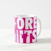 IGNORE LIMITS – 女性の重量挙げやる気を起こさせる コーヒーマグカップ (正面右)