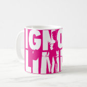 IGNORE LIMITS – 女性の重量挙げやる気を起こさせる コーヒーマグカップ (正面左)