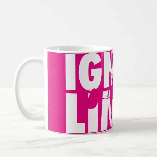 IGNORE LIMITS – 女性の重量挙げやる気を起こさせる コーヒーマグカップ (左)