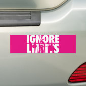 IGNORE LIMITS – 女性の重量挙げやる気を起こさせる バンパーステッカー (車上)