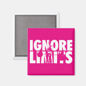 IGNORE LIMITS – 女性の重量挙げやる気を起こさせる マグネット (正面/裏面)