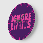 IGNORE LIMITS – 女性の重量挙げやる気を起こさせる ラージ壁時計 (傾斜)