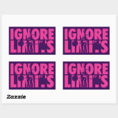 IGNORE LIMITS – 女性の重量挙げやる気を起こさせる 長方形シール (シート)