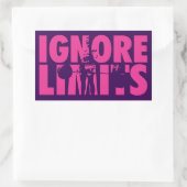 IGNORE LIMITS – 女性の重量挙げやる気を起こさせる 長方形シール (バッグ)