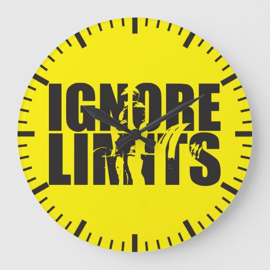 IGNORE LIMITS - Deadlift -トレーニング ラージ壁時計 (正面)