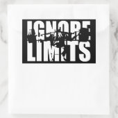 IGNORE LIMITS - Squat Leg Dayトレーニング 長方形シール (バッグ)