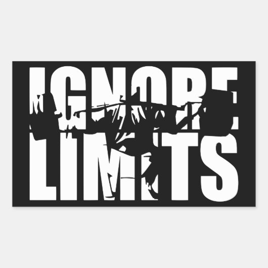 IGNORE LIMITS - Squat Leg Dayトレーニング 長方形シール (正面)