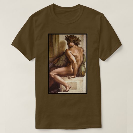 Ignudo by Michelangelo Tシャツ (デザイン正面)