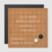 Igo Baduk Weiqi Group 9x9ゴバン磁気カード (正面/裏面)