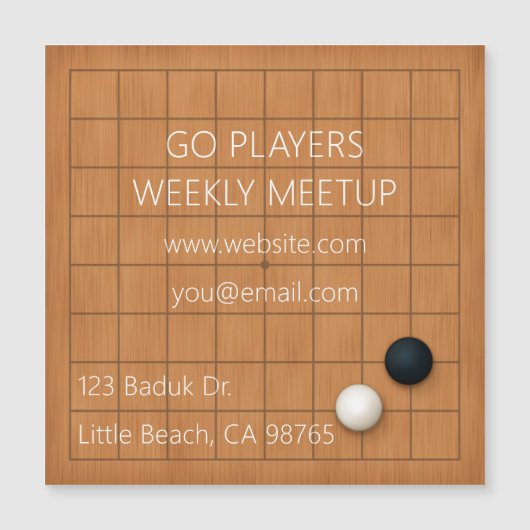 Igo Baduk Weiqi Group 9x9ゴバン磁気カード (正面)