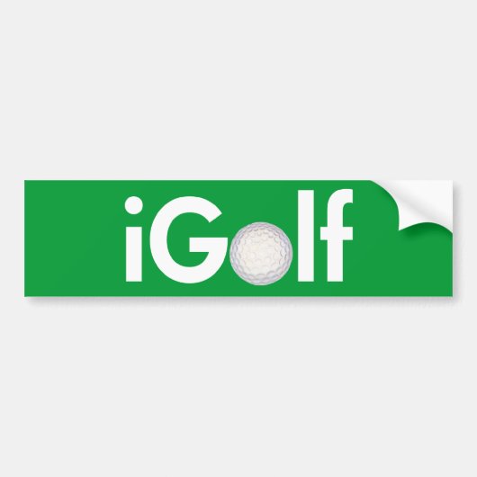iGolf (球) バンパーステッカー (正面)