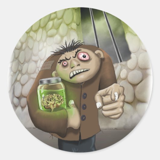 IgorとBrainsステッカー ラウンドシール (正面)