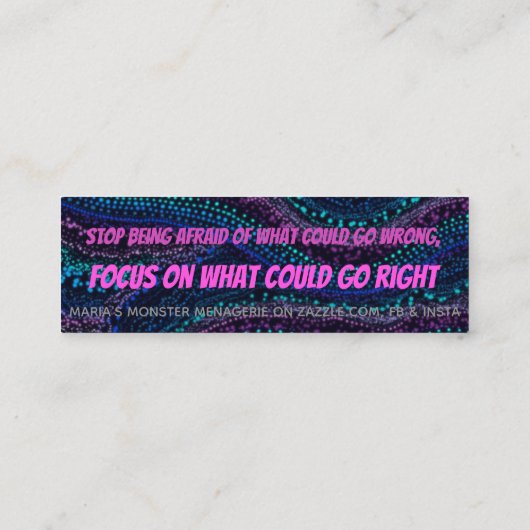 Igor the bat Kindness Cards スキニー名刺 (裏面)