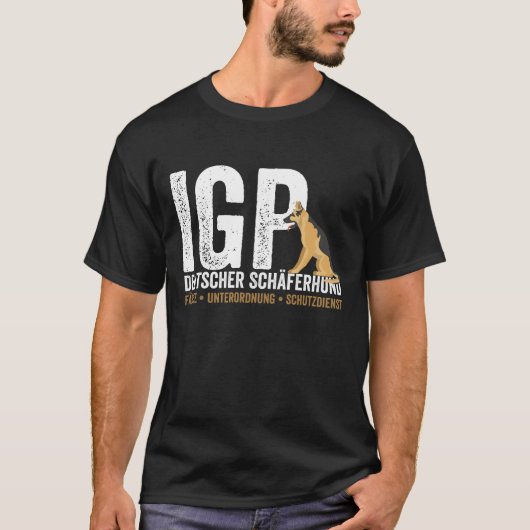 IGPドイツシャーフェルフントフェルテウンテロルドナンシュ Tシャツ (正面)