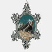 Iguana at St. Thomas スノーフレークピューターオーナメント (左)