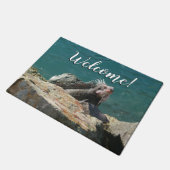 Iguana at St. Thomas ドアマット (アングル)