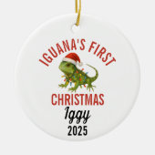 Iguana First Christmas 2025 セラミックオーナメント (正面)