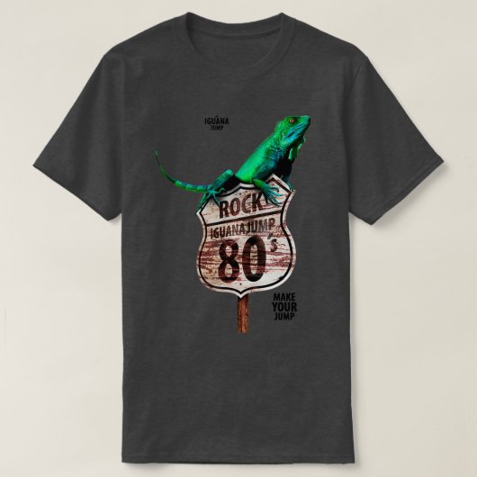 Iguana Green Old Board Redbubble Jump Tシャツ (デザイン正面)